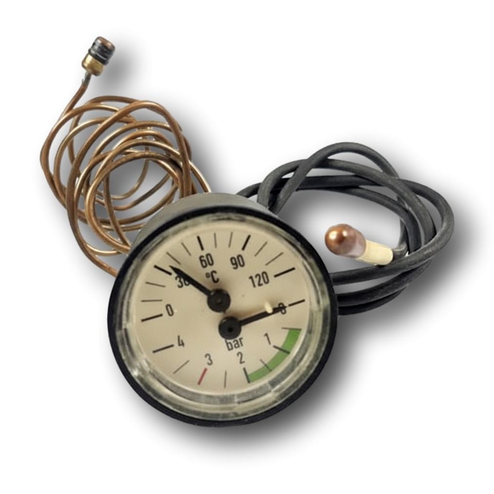 Manómetro de Presión y Temperatura Turbo Tec VMW ES 282 2-5